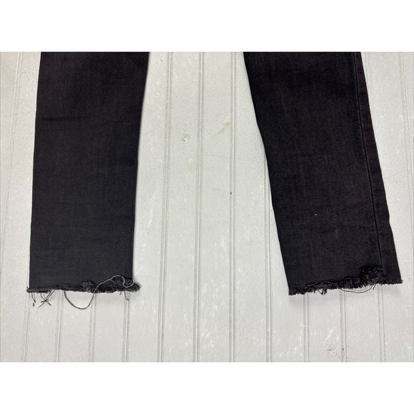 Rag & Bone Size 27 Womens Jeans Black High Rise Skinny Distress Raw Hem - Picture 4 of 5